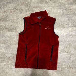 Eddie Bauer Deep Red Fleece Vest